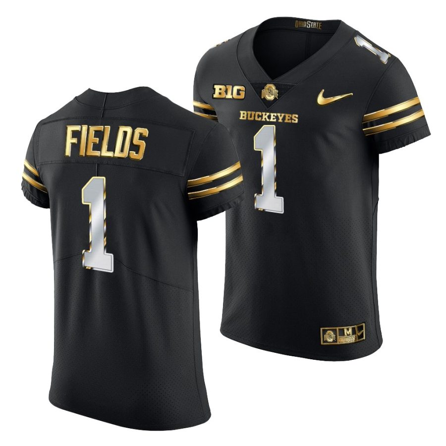 justin fields black golden edition ohio state buckeyes jersey