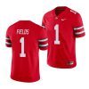 justin fields scarlet college football men's jersey