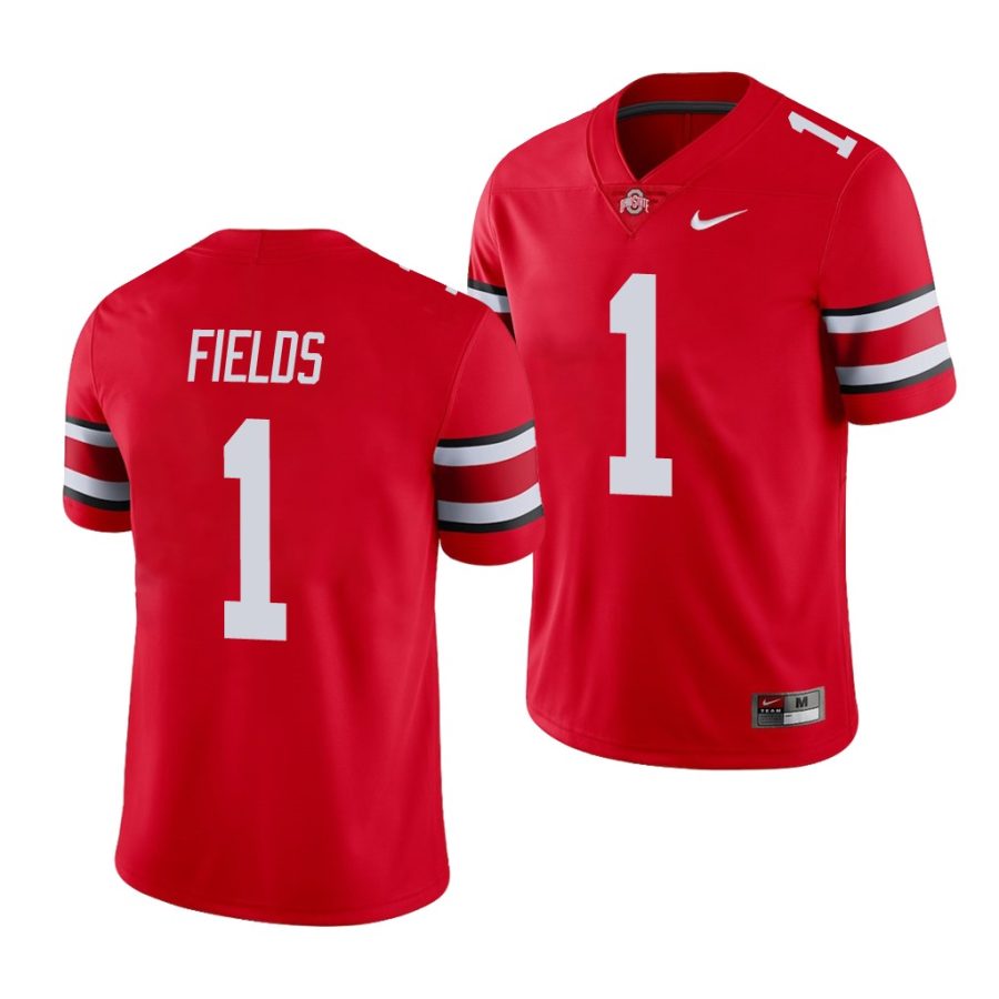 justin fields scarlet college football men's jersey