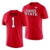 justin fields scarlet football practice ohio state buckeyes shirt