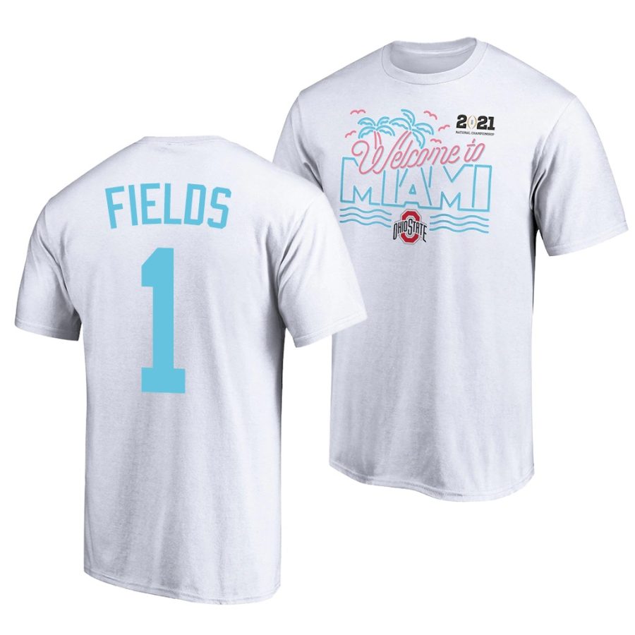 justin fields white 2021 national championship ohio state buckeyes shirt