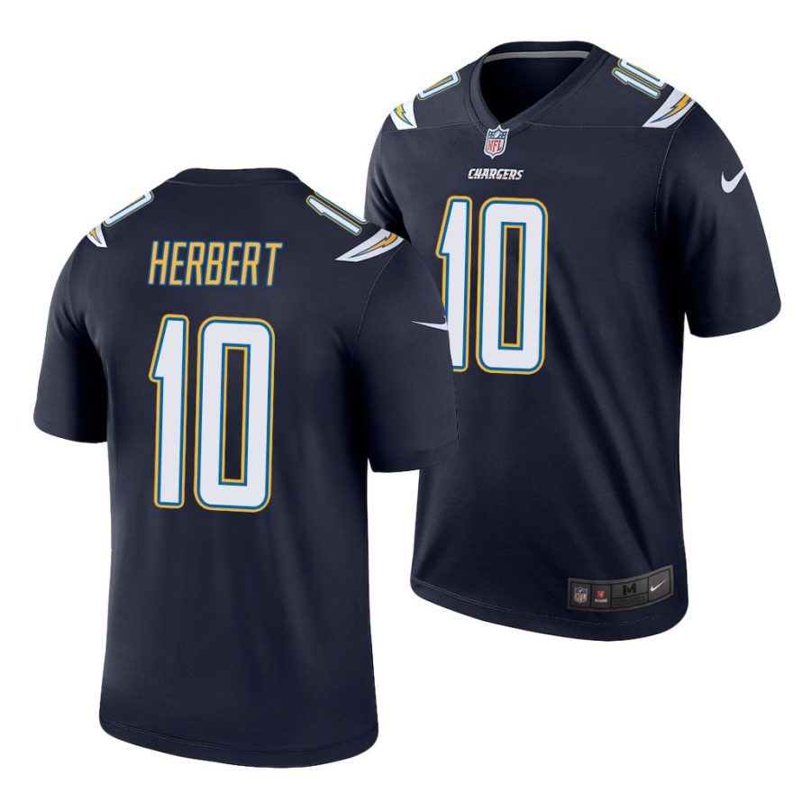 justin herbert navy 2020 nfl draft men's jersey