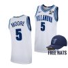 justin moore villanova wildcats white 2021 22home elite basketball jersey