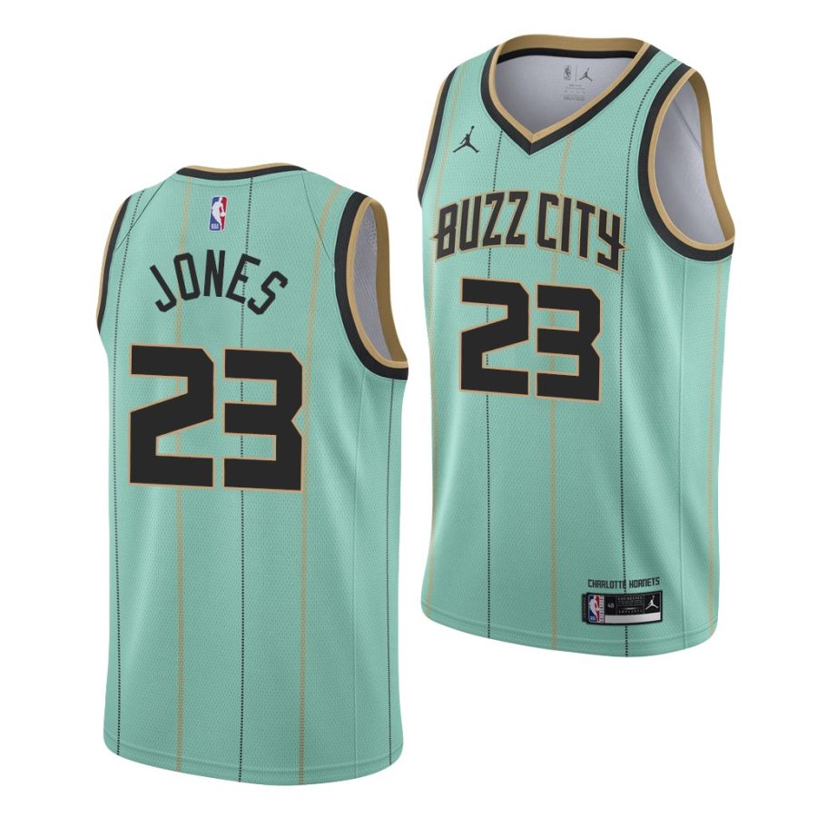 kai jones hornets 2021 mint green city edition 2021 nba draft jersey