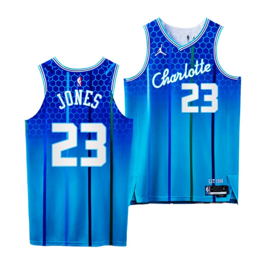 kai jones hornets nba 75th authentic teal city edition 2021 22 jersey