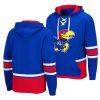 kansas jayhawks royal college hockey 3.0 lace up hoodie