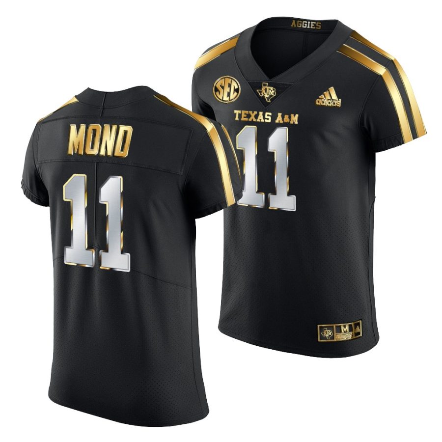 kellen mond black golden edition texas a&m aggies jersey