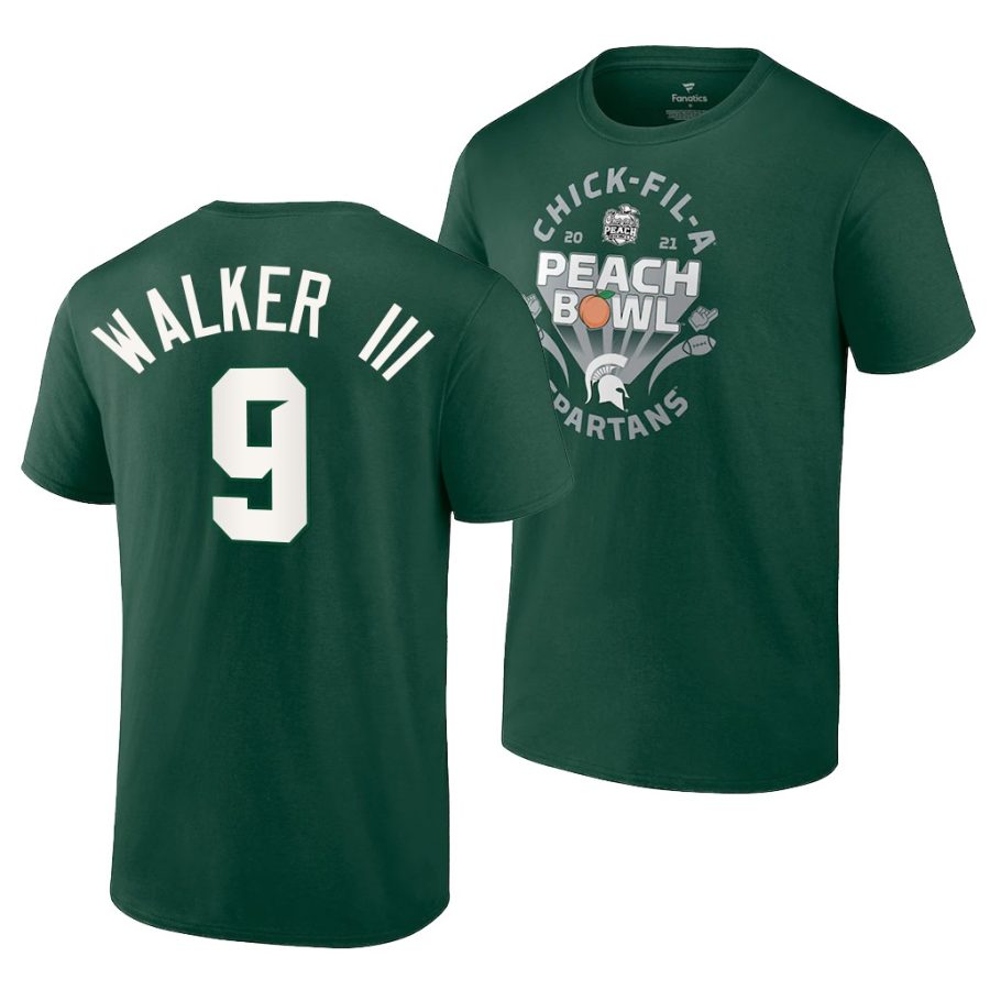 kenneth walker iii green 2021 peach bowl cfp t shirts