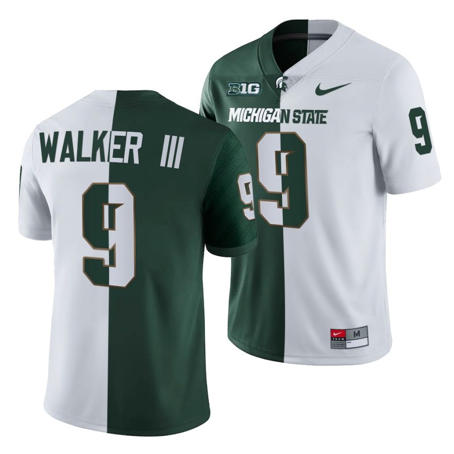 kenneth walker iii michigan state spartans split edition 2021 22 jersey