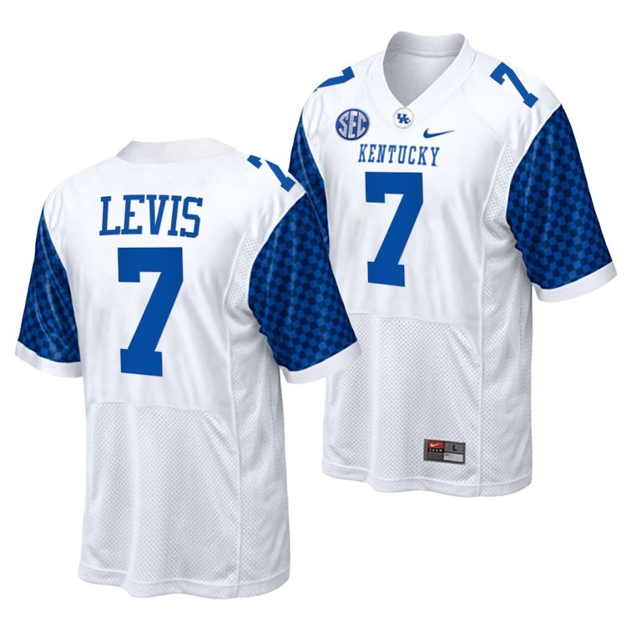 kentucky wildcats will levis white college football men jersey