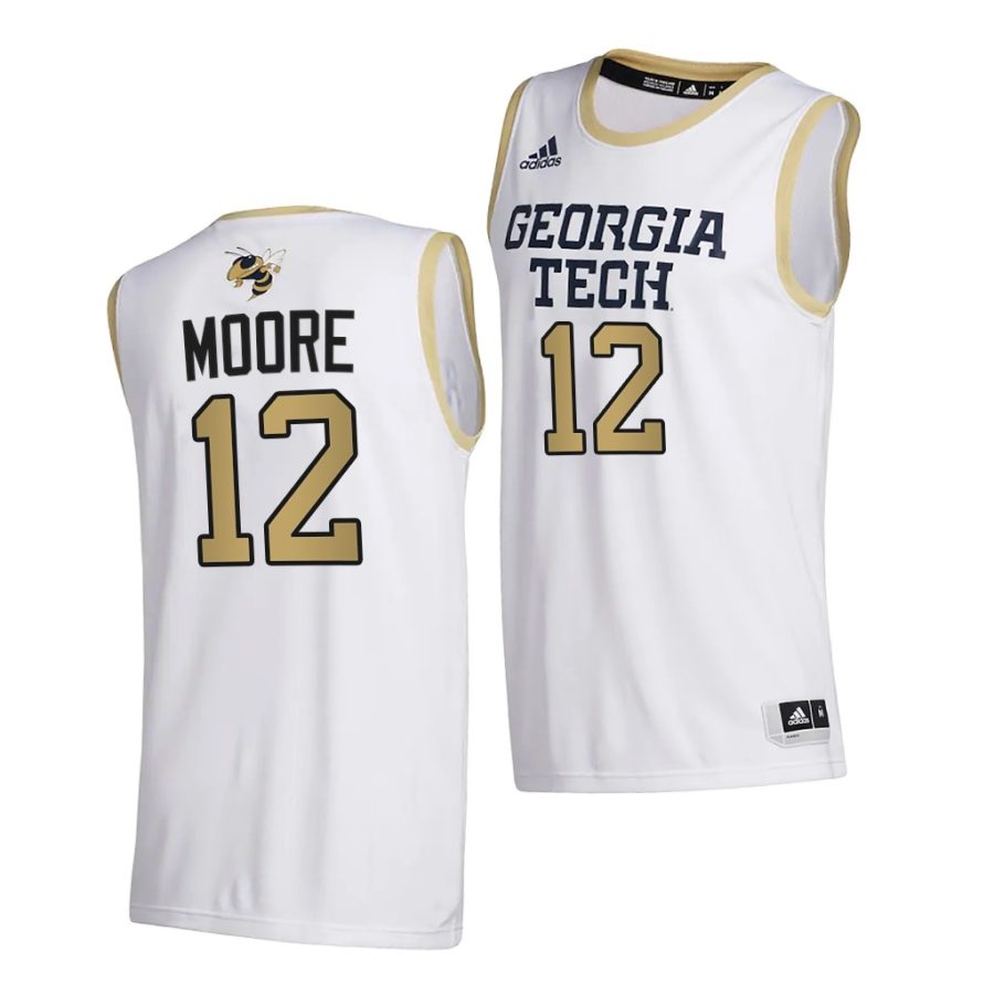 khalid moore white college basketball men jersey