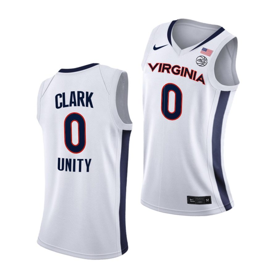 kihei clark virginia cavaliers white unity 2021 new brand jersey