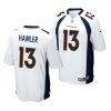 kj hamler white 2020 nfl draft men's jersey