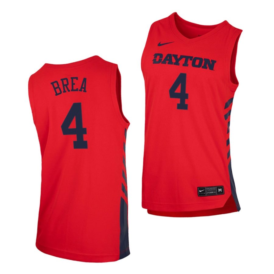 koby brea red replica dayton flyers jersey