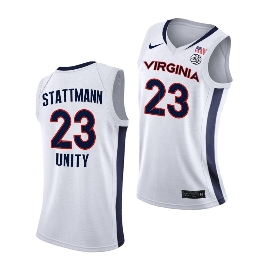 kody stattmann virginia cavaliers white unity 2021 new brand jersey