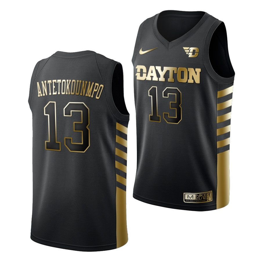 kostas antetokounmpo black golden edition men's jersey