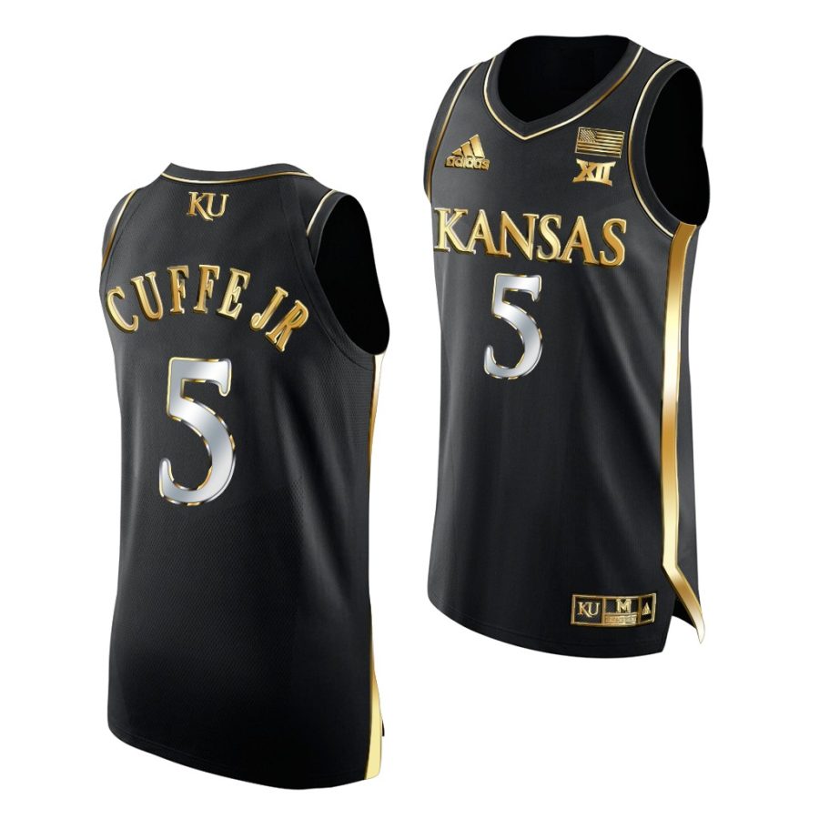 kyle cuffe jr. kansas jayhawks golden edition 2021 22 authentic basketball jersey