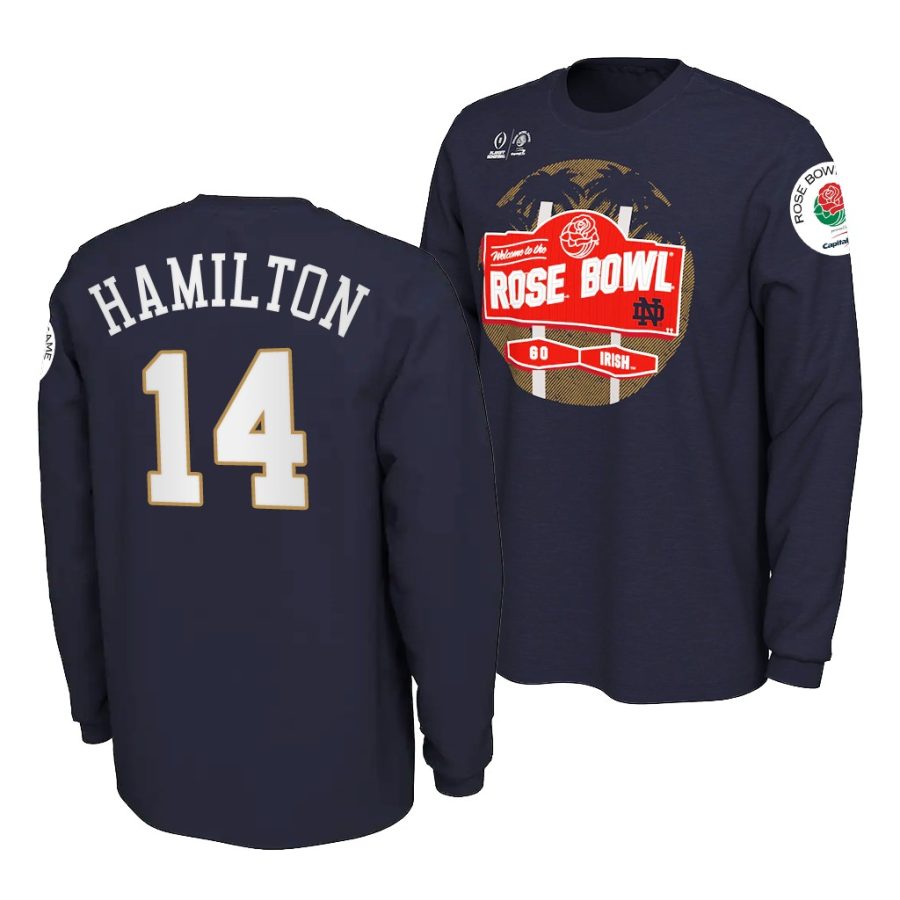 kyle hamilton navy 2021 rose bowl kyle hamilton shirt