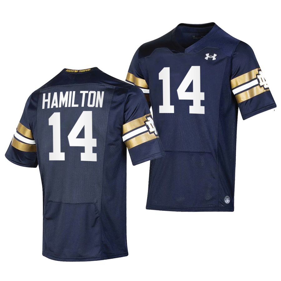 kyle hamilton navy 2021 shamrock series men jersey