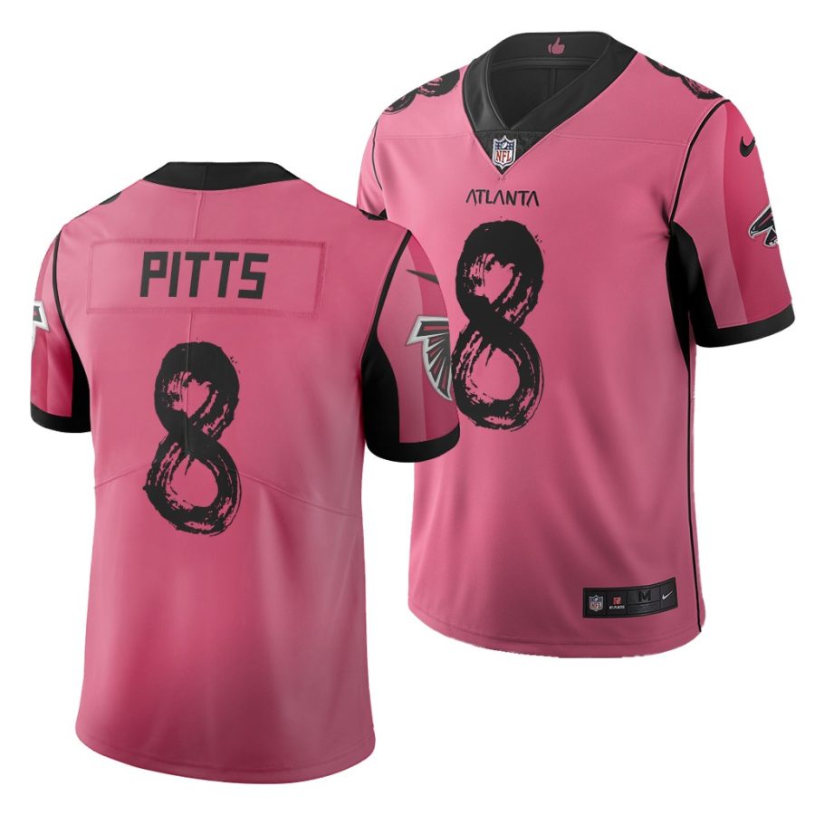 kyle pitts falcons 2021 nfl draft city edition men's pink jersey