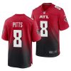 kyle pitts falcons 2021 nfl draft game men's red jersey