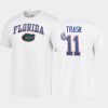 kyle trask white campus college football shirt