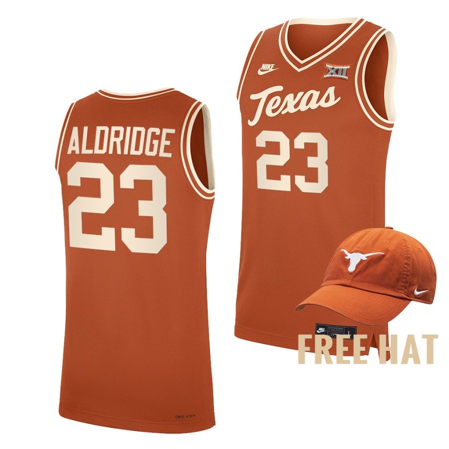 lamarcus aldridge texas longhorns orange throwback nba alumni jersey