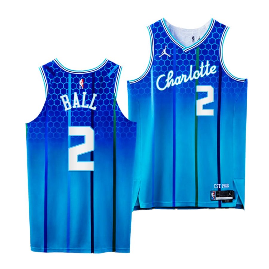 lamelo ball hornets city edition nba 75th authentic 2021 22 teal jersey