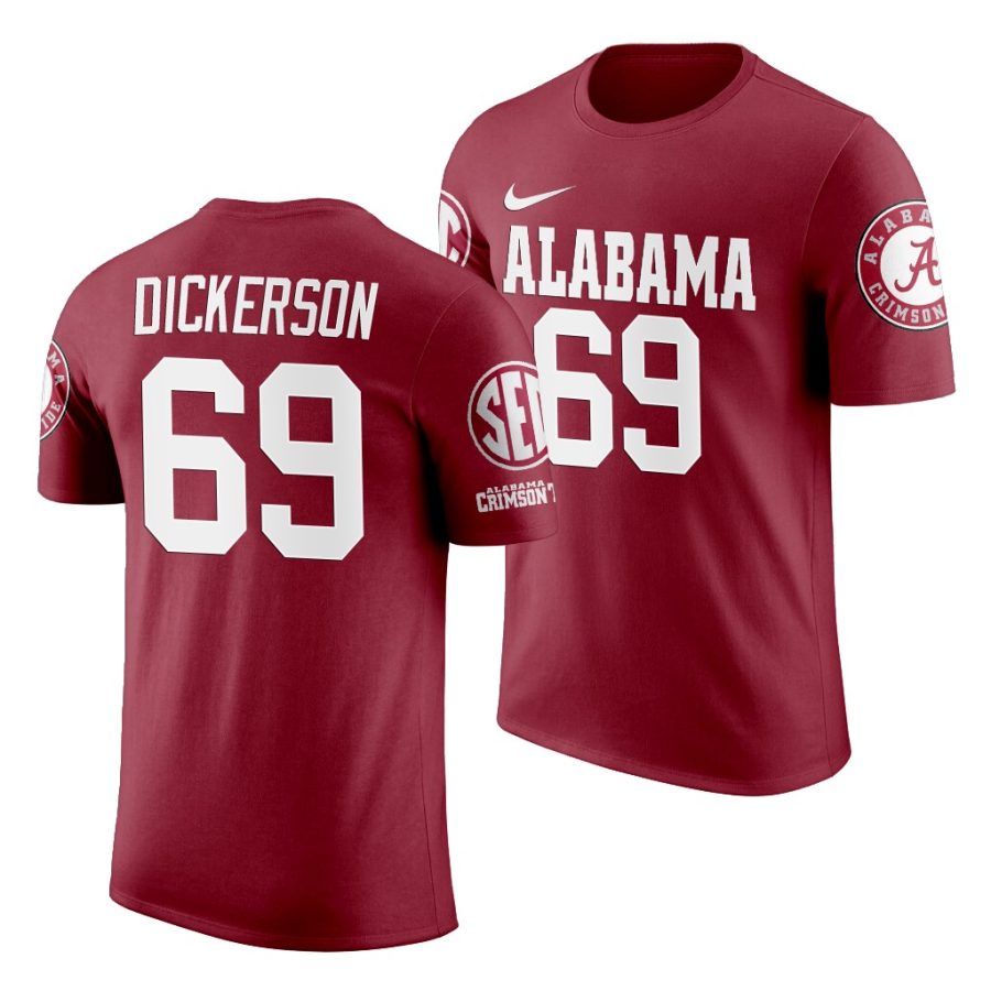 landon dickerson crimson name and number ncaa football jersey