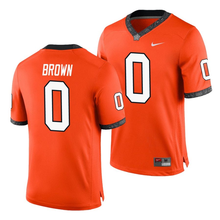 ld brown orange college football men's jersey