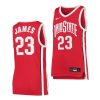 lebron james scarlet replica ohio state buckeyes jersey