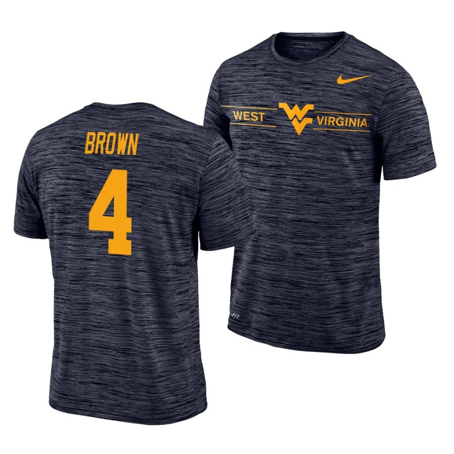 leddie brown navy gfx velocity west virginia mountaineers shirt