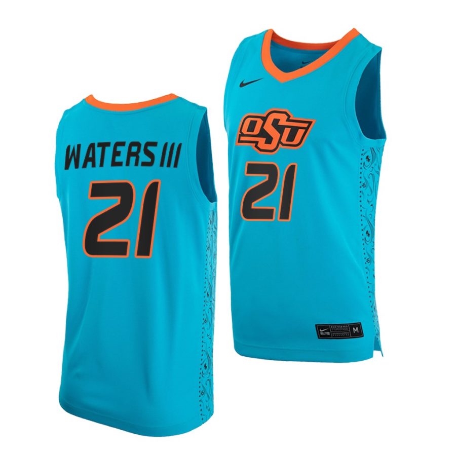 lindy waters iii blue college basketball oklahoma state cowboys jersey