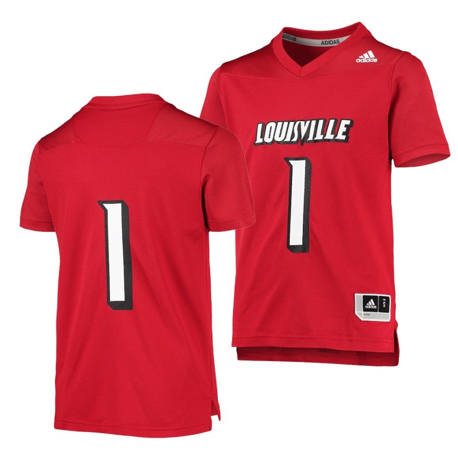 louisville cardinals custom red college football youth jersey