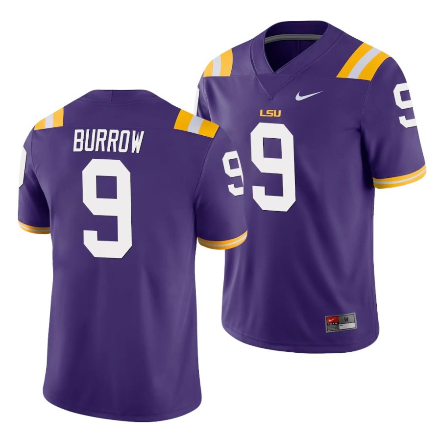 lsu tiger joe burrow purple game college football jersey