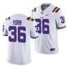 lsu tigers cade york white college football men jersey