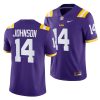 lsu tigers max johnson purple college football men jersey