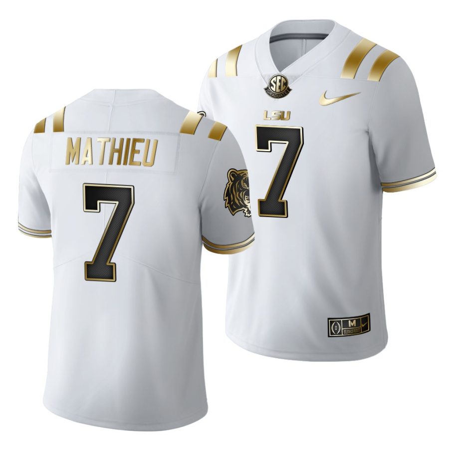 lsu tigers tyrann mathieu golden edition limited nfl white jersey