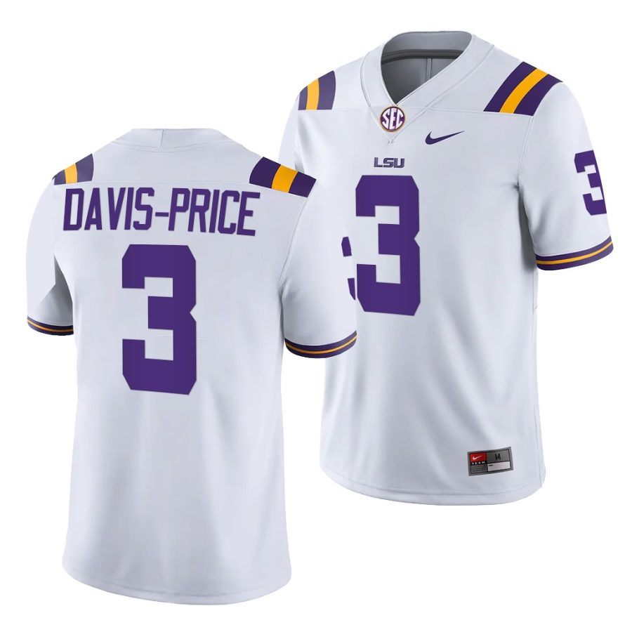 lsu tigers tyrion davis price white college football men jersey