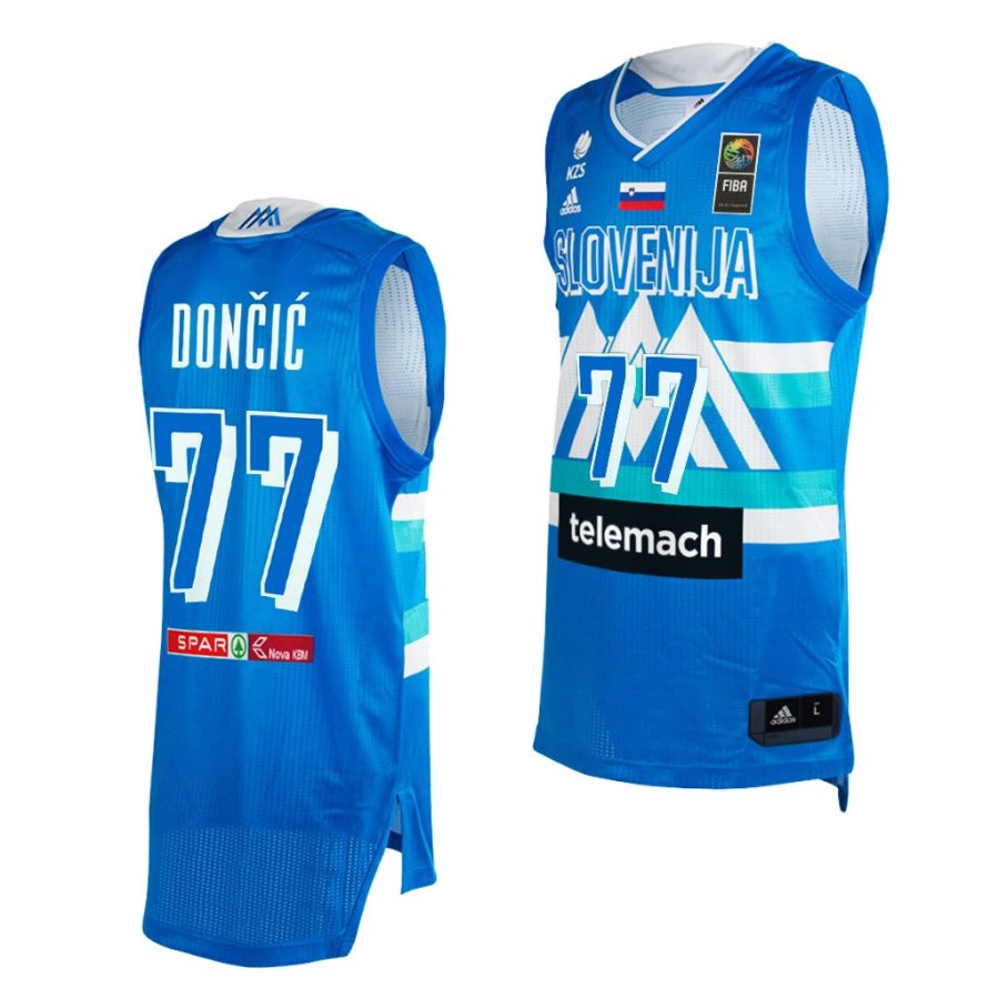 luka doncic blue 2021 first olympics berth slovenia jersey