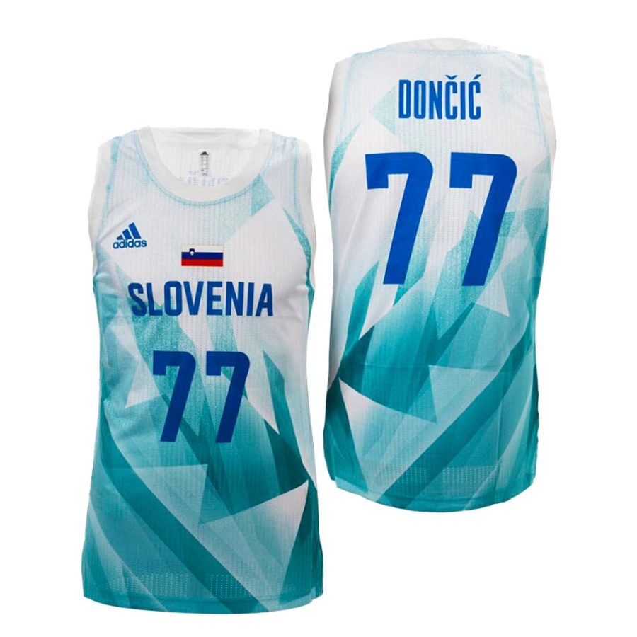 luka doncic white 2021 tokyo olymipcs debut slovenia jersey