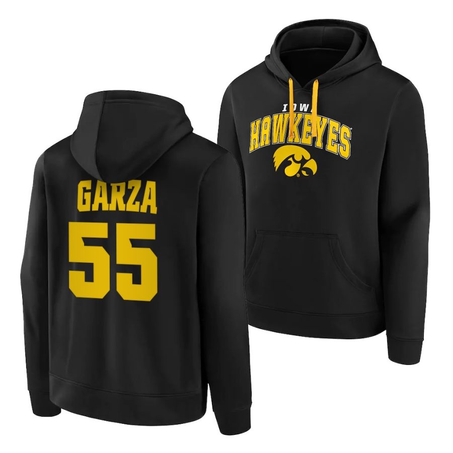 luka garza black 2020 21 away iowa hawkeyes hoodie