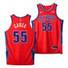 luka garza pistons nba 75th authentic red city edition 2021 22 jersey