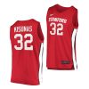 lukas kisunas red college basketball men jersey