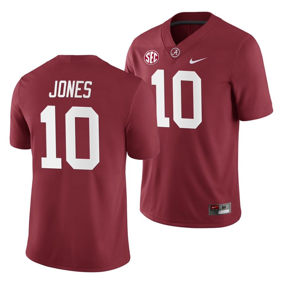 mac jones crimson college football men's jersey