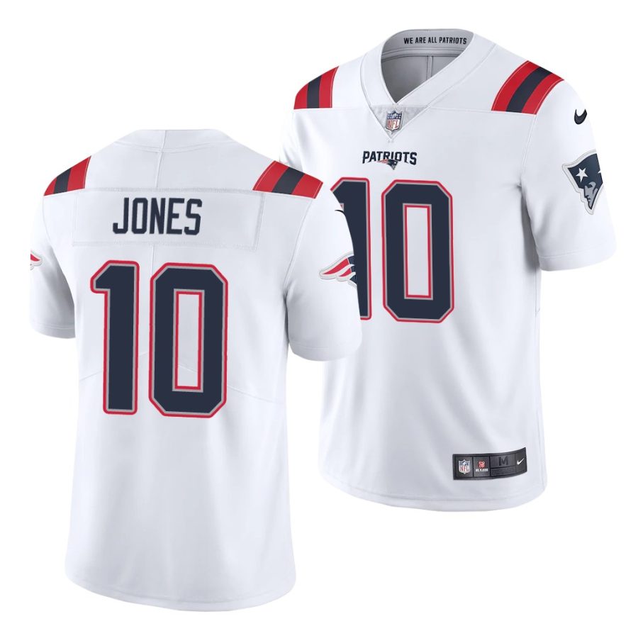 mac jones patriots 2021 nfl draft vapor limited men's white jersey