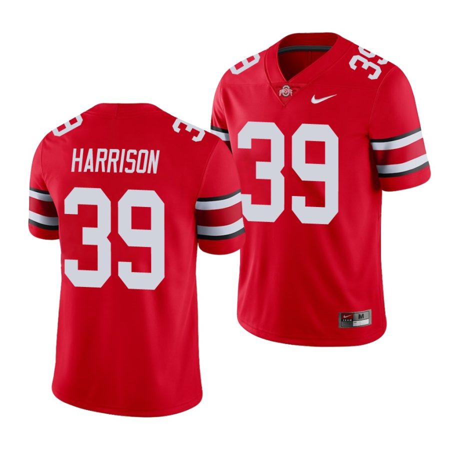 malik harrison scarlet college football men's jersey