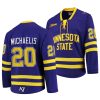 marc michaelis ncaa college hockey purple replica jersey