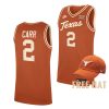 marcus carr texas longhorns orange 2021 22college basketball throwback jersey