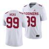 marcus hicks white college football men's jersey